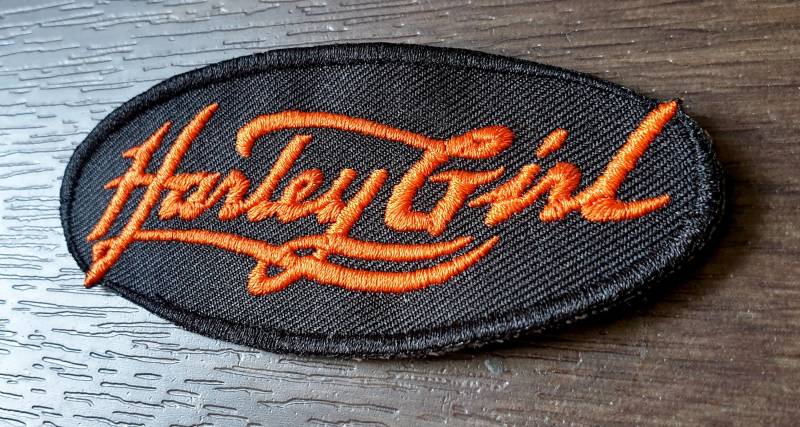Harley Davidson Girl Biker Patch Zum Aufnähen/Sew On Aufbügeln Iron von wwwKISSLOOKde