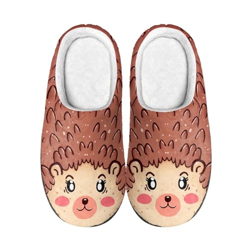 Hausschuhe Braun Rosa Damen Herren Winter Hausschuhe Gemütlich Plüsch Pantoffeln Rutschfeste Unisex Warm Hausschlappen,Für Die Ganze Familie von wxlmom