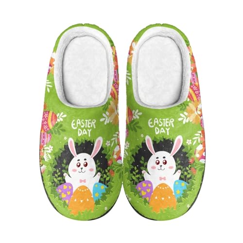 Hausschuhe Damen Gelb Und Weiß Hausschuhe Winter Warme Plüsch Pantoffeln Damen Herren,Tpr Rutschfeste Gummisohle,Für Herbst Und Winter Drinnen Und Draussen von wxlmom