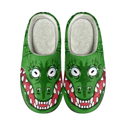 Hausschuhe Grün Und Rot Damen Herren Winter Hausschuhe Gemütlich Plüsch Pantoffeln Rutschfeste Unisex Warm Hausschlappen,Für Die Ganze Familie von wxlmom