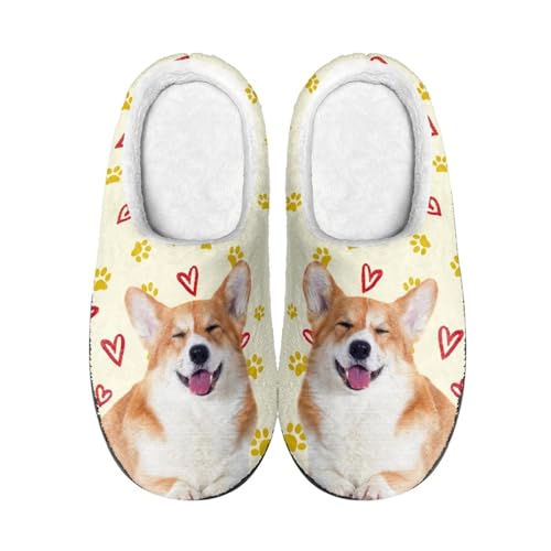 Hausschuhe Rotes Herz Damen Herren Winter Hausschuhe Gemütlich Plüsch Pantoffeln Rutschfeste Unisex Warm Hausschlappen,Für Die Ganze Familie von wxlmom