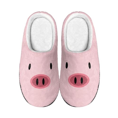 Hausschuhe Schwarz Rot Damen Herren Winter Hausschuhe Gemütlich Plüsch Pantoffeln Rutschfeste Unisex Warm Hausschlappen,Für Die Ganze Familie von wxlmom