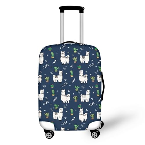 Kofferschutzhülle L Weiße Tiere Waschbar,Suitcase Cover Für Kinder Und Erwachsene,Elastischer Spandex-Koffer-Protector,Koffer-Abdeckungen von wxlmom