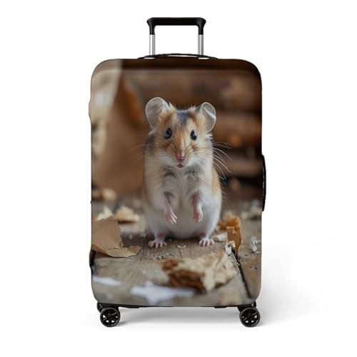 Kofferschutzhülle L Weißer Hamster Waschbar,Suitcase Cover Für Kinder Und Erwachsene,Elastischer Spandex-Koffer-Protector,Koffer-Abdeckungen von wxlmom