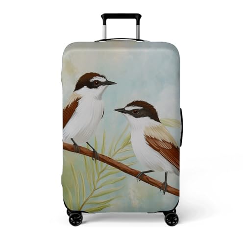 Kofferschutzhülle L Weißer Vogel Waschbar,Suitcase Cover Für Kinder Und Erwachsene,Elastischer Spandex-Koffer-Protector,Koffer-Abdeckungen von wxlmom