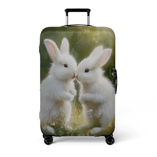 Kofferschutzhülle L Weißes Kaninchen Waschbar,Suitcase Cover Für Kinder Und Erwachsene,Elastischer Spandex-Koffer-Protector,Koffer-Abdeckungen Kofferschutzhülle L Weißes Kaninchen Waschbar,Suitcase Cover Für Kinder Und Erwachsene,Elastischer Spandex-Koffer-Protector,Koffer-Abdeckungen von wxlmom