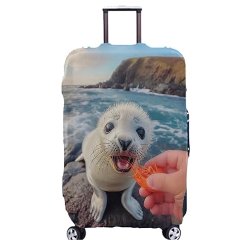 Kofferschutzhülle L Weißes Siegel Waschbar,Suitcase Cover Für Kinder Und Erwachsene,Elastischer Spandex-Koffer-Protector,Koffer-Abdeckungen Kofferschutzhülle L Weißes Siegel Waschbar,Suitcase Cover Für Kinder Und Erwachsene,Elastischer Spandex-Koffer-Protector,Koffer-Abdeckungen von wxlmom