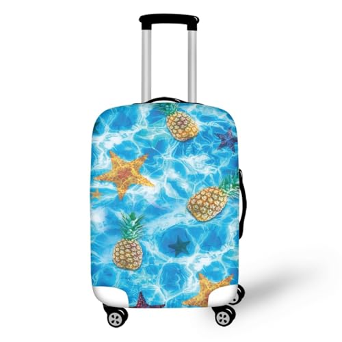 Kofferschutzhülle XL Gelb Blau Waschbar,Suitcase Cover Für Kinder Und Erwachsene,Elastischer Spandex-Koffer-Protector,Koffer-Abdeckungen von wxlmom