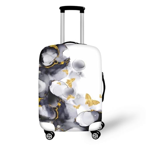 Kofferschutzhülle XL Golde Schmetterling Waschbar,Suitcase Cover Für Kinder Und Erwachsene,Elastischer Spandex-Koffer-Protector,Koffer-Abdeckungen von wxlmom