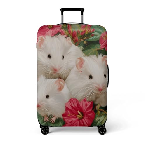 Kofferschutzhülle XL Weißer Hamster Waschbar,Suitcase Cover Für Kinder Und Erwachsene,Elastischer Spandex-Koffer-Protector,Koffer-Abdeckungen Kofferschutzhülle XL Weißer Hamster Waschbar,Suitcase Cover Für Kinder Und Erwachsene,Elastischer Spandex-Koffer-Protector,Koffer-Abdeckungen von wxlmom