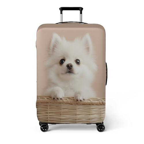 Kofferschutzhülle XL Weißer Hund Waschbar,Suitcase Cover Für Kinder Und Erwachsene,Elastischer Spandex-Koffer-Protector,Koffer-Abdeckungen Kofferschutzhülle XL Weißer Hund Waschbar,Suitcase Cover Für Kinder Und Erwachsene,Elastischer Spandex-Koffer-Protector,Koffer-Abdeckungen von wxlmom