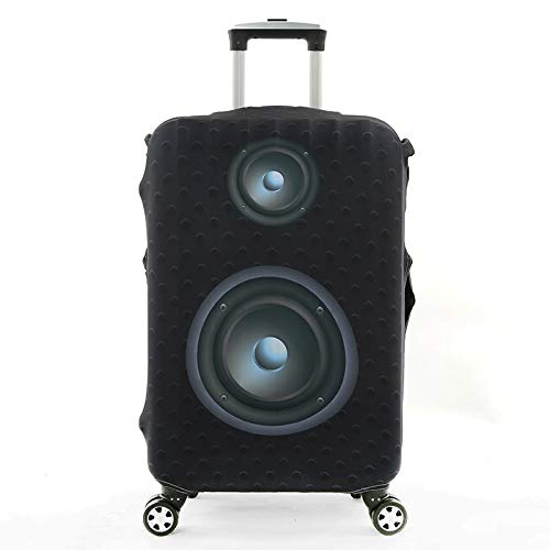 wxlmom Kofferschutzhülle L Black Sound System Waschbar,Suitcase Cover Für Kinder Und Erwachsene,Elastischer Spandex-Koffer-Protector,Koffer-Abdeckungen von wxlmom