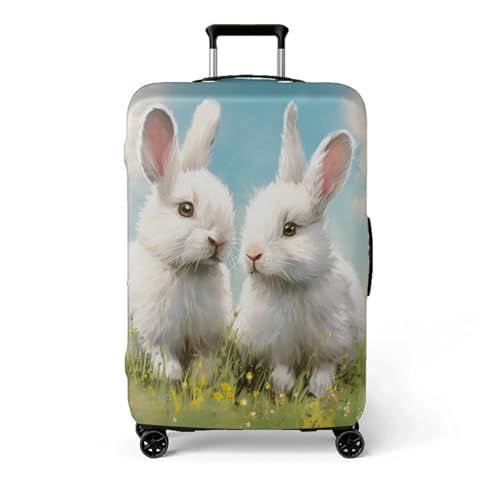 wxlmom Kofferschutzhülle L Blau Weiß Waschbar,Suitcase Cover Für Kinder Und Erwachsene,Elastischer Spandex-Koffer-Protector,Koffer-Abdeckungen wxlmom Kofferschutzhülle L Blau Weiß Waschbar,Suitcase Cover Für Kinder Und Erwachsene,Elastischer Spandex-Koffer-Protector,Koffer-Abdeckungen von wxlmom