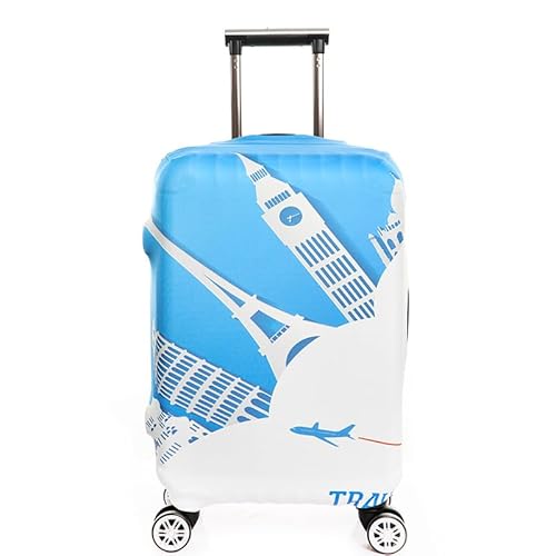 wxlmom Kofferschutzhülle L Blauweißes Flugzeug Waschbar,Suitcase Cover Für Kinder Und Erwachsene,Elastischer Spandex-Koffer-Protector,Koffer-Abdeckungen von wxlmom