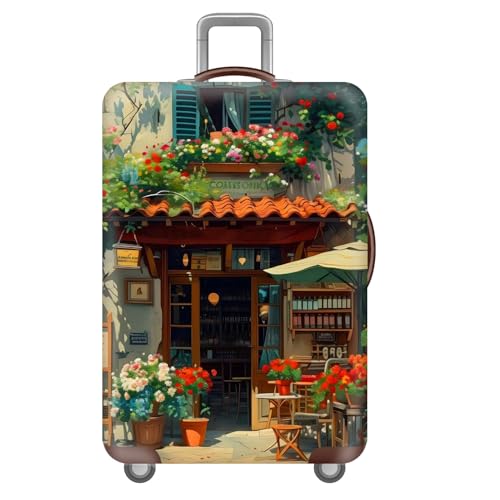 wxlmom Kofferschutzhülle L Blumenhaus Waschbar,Suitcase Cover Für Kinder Und Erwachsene,Elastischer Spandex-Koffer-Protector,Koffer-Abdeckungen von wxlmom