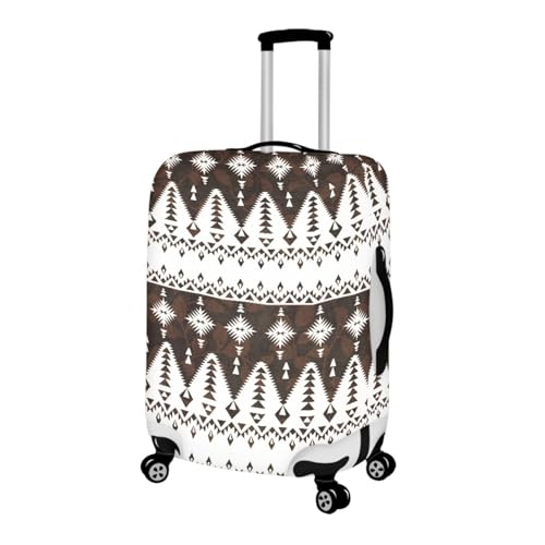 wxlmom Kofferschutzhülle L Braun Weiß Waschbar,Suitcase Cover Für Kinder Und Erwachsene,Elastischer Spandex-Koffer-Protector,Koffer-Abdeckungen von wxlmom