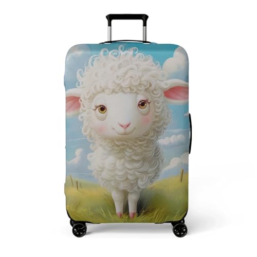 wxlmom Kofferschutzhülle L Curly Wolle Schafe Waschbar,Suitcase Cover Für Kinder Und Erwachsene,Elastischer Spandex-Koffer-Protector,Koffer-Abdeckungen von wxlmom