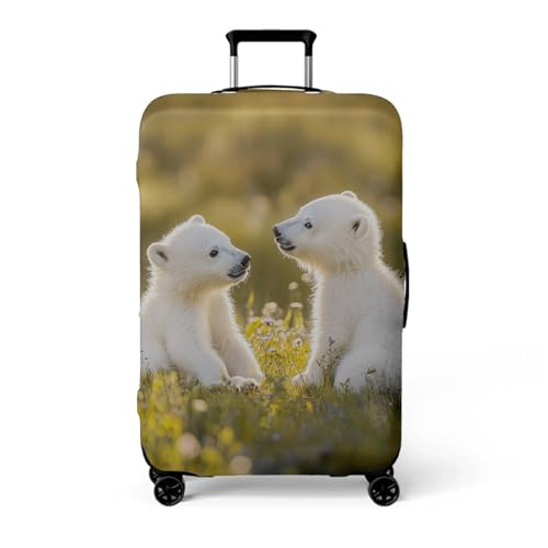 wxlmom Kofferschutzhülle L Eisbär Druck Waschbar,Suitcase Cover Für Kinder Und Erwachsene,Elastischer Spandex-Koffer-Protector,Koffer-Abdeckungen von wxlmom