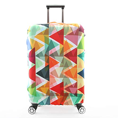 wxlmom Kofferschutzhülle L Farbengeometrie Waschbar,Suitcase Cover Für Kinder Und Erwachsene,Elastischer Spandex-Koffer-Protector,Koffer-Abdeckungen von wxlmom