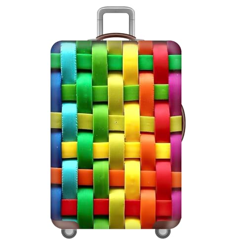 wxlmom Kofferschutzhülle L Farbiges Band Waschbar,Suitcase Cover Für Kinder Und Erwachsene,Elastischer Spandex-Koffer-Protector,Koffer-Abdeckungen von wxlmom
