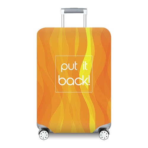 wxlmom Kofferschutzhülle L Gelb Orange Waschbar,Suitcase Cover Für Kinder Und Erwachsene,Elastischer Spandex-Koffer-Protector,Koffer-Abdeckungen von wxlmom