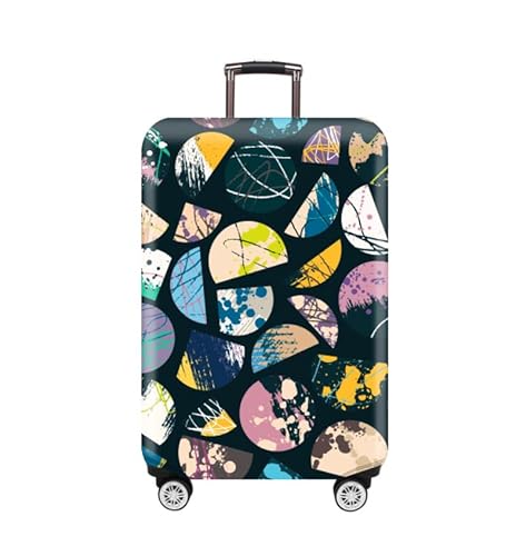wxlmom Kofferschutzhülle L Geometrische Muster Waschbar,Suitcase Cover Für Kinder Und Erwachsene,Elastischer Spandex-Koffer-Protector,Koffer-Abdeckungen von wxlmom