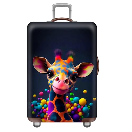 wxlmom Kofferschutzhülle L Giraffe Waschbar,Suitcase Cover Für Kinder Und Erwachsene,Elastischer Spandex-Koffer-Protector,Koffer-Abdeckungen von wxlmom