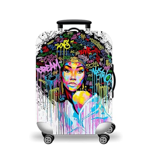 wxlmom Kofferschutzhülle L Graffiti Frau Waschbar,Suitcase Cover Für Kinder Und Erwachsene,Elastischer Spandex-Koffer-Protector,Koffer-Abdeckungen von wxlmom