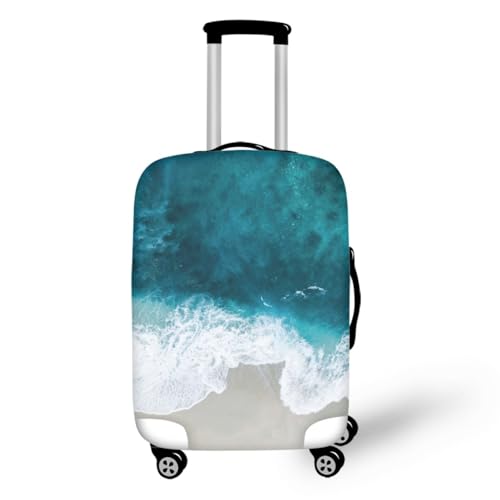 wxlmom Kofferschutzhülle L Grün Und Weiß Waschbar,Suitcase Cover Für Kinder Und Erwachsene,Elastischer Spandex-Koffer-Protector,Koffer-Abdeckungen von wxlmom