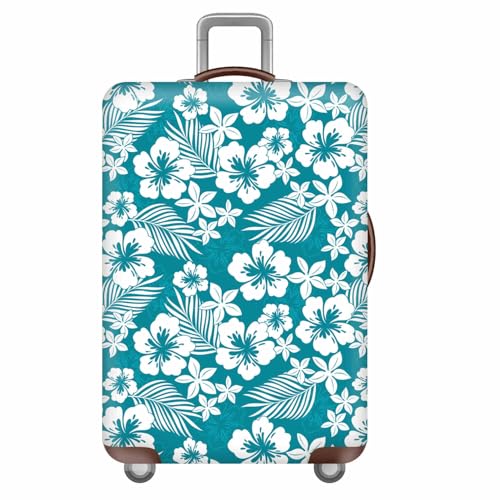 wxlmom Kofferschutzhülle L Grüne Blumen Waschbar,Suitcase Cover Für Kinder Und Erwachsene,Elastischer Spandex-Koffer-Protector,Koffer-Abdeckungen von wxlmom