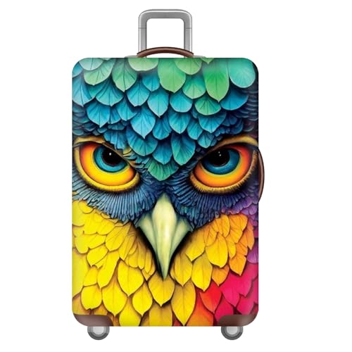 wxlmom Kofferschutzhülle L Grüne Gelbeule Waschbar,Suitcase Cover Für Kinder Und Erwachsene,Elastischer Spandex-Koffer-Protector,Koffer-Abdeckungen von wxlmom