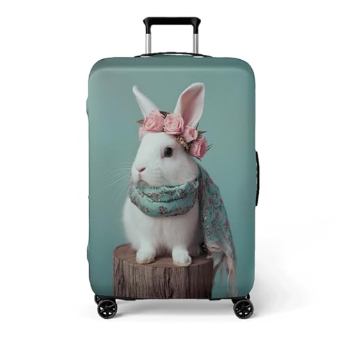 wxlmom Kofferschutzhülle L Grüner Schal Waschbar,Suitcase Cover Für Kinder Und Erwachsene,Elastischer Spandex-Koffer-Protector,Koffer-Abdeckungen von wxlmom