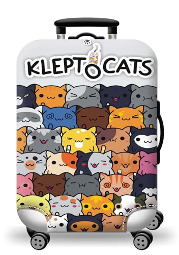 wxlmom Kofferschutzhülle L Niedliche Katze Waschbar,Suitcase Cover Für Kinder Und Erwachsene,Elastischer Spandex-Koffer-Protector,Koffer-Abdeckungen von wxlmom