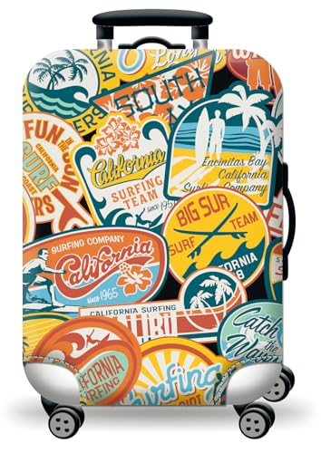 wxlmom Kofferschutzhülle L Orange, Gelb, Grün Waschbar,Suitcase Cover Für Kinder Und Erwachsene,Elastischer Spandex-Koffer-Protector,Koffer-Abdeckungen von wxlmom