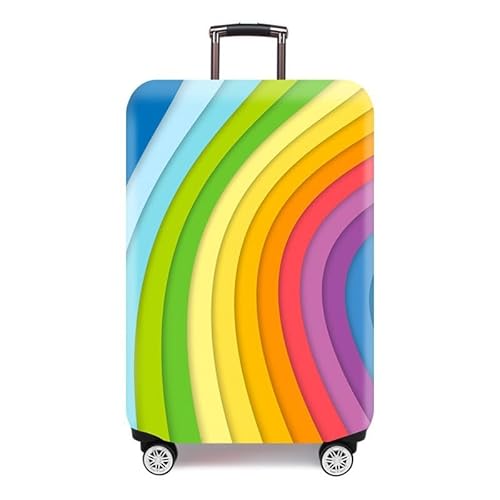 wxlmom Kofferschutzhülle L Regenbogen Waschbar,Suitcase Cover Für Kinder Und Erwachsene,Elastischer Spandex-Koffer-Protector,Koffer-Abdeckungen von wxlmom