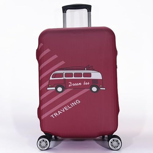 wxlmom Kofferschutzhülle L Tiefrotes Auto Waschbar,Suitcase Cover Für Kinder Und Erwachsene,Elastischer Spandex-Koffer-Protector,Koffer-Abdeckungen von wxlmom