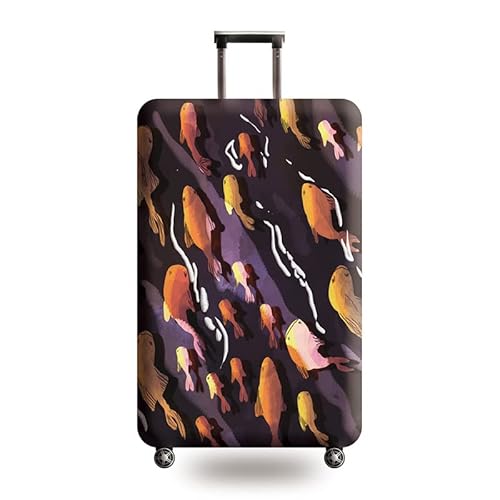 wxlmom Kofferschutzhülle M Gelber Fisch Waschbar,Suitcase Cover Für Kinder Und Erwachsene,Elastischer Spandex-Koffer-Protector,Koffer-Abdeckungen von wxlmom