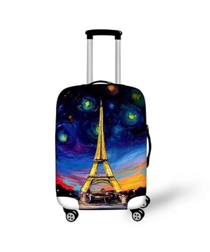 wxlmom Kofferschutzhülle M Gelber Turm Waschbar,Suitcase Cover Für Kinder Und Erwachsene,Elastischer Spandex-Koffer-Protector,Koffer-Abdeckungen von wxlmom