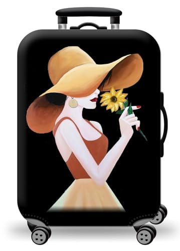 wxlmom Kofferschutzhülle M Hut Frau Waschbar,Suitcase Cover Für Kinder Und Erwachsene,Elastischer Spandex-Koffer-Protector,Koffer-Abdeckungen von wxlmom