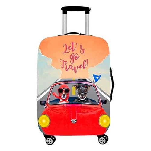 wxlmom Kofferschutzhülle M Rotes Auto Waschbar,Suitcase Cover Für Kinder Und Erwachsene,Elastischer Spandex-Koffer-Protector,Koffer-Abdeckungen von wxlmom