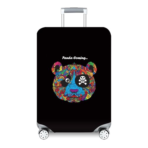 wxlmom Kofferschutzhülle M Schwarzer Panda Waschbar,Suitcase Cover Für Kinder Und Erwachsene,Elastischer Spandex-Koffer-Protector,Koffer-Abdeckungen von wxlmom