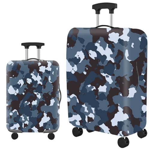 wxlmom Kofferschutzhülle S Blau Schwarz Waschbar,Suitcase Cover Für Kinder Und Erwachsene,Elastischer Spandex-Koffer-Protector,Koffer-Abdeckungen von wxlmom