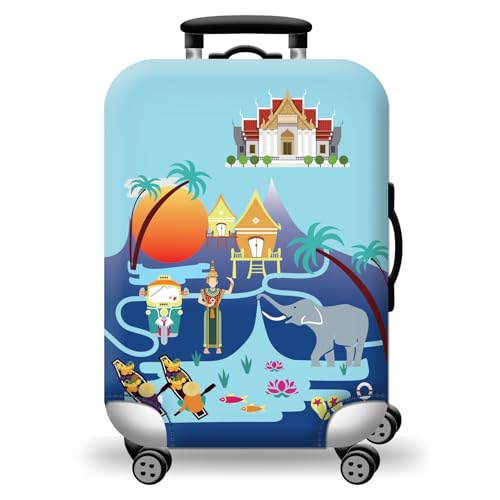 wxlmom Kofferschutzhülle S Blau Waschbar,Suitcase Cover Für Kinder Und Erwachsene,Elastischer Spandex-Koffer-Protector,Koffer-Abdeckungen von wxlmom