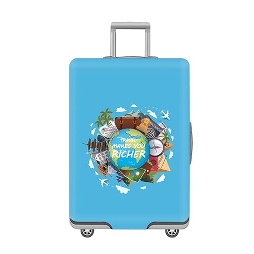 wxlmom Kofferschutzhülle S Blau Waschbar,Suitcase Cover Für Kinder Und Erwachsene,Elastischer Spandex-Koffer-Protector,Koffer-Abdeckungen von wxlmom