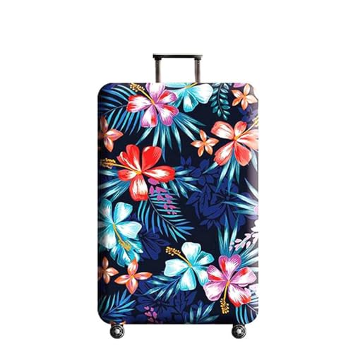 wxlmom Kofferschutzhülle S Blaue Orange Blume Waschbar,Suitcase Cover Für Kinder Und Erwachsene,Elastischer Spandex-Koffer-Protector,Koffer-Abdeckungen von wxlmom