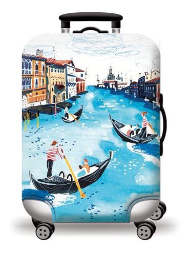 wxlmom Kofferschutzhülle S Blaues Boot Waschbar,Suitcase Cover Für Kinder Und Erwachsene,Elastischer Spandex-Koffer-Protector,Koffer-Abdeckungen von wxlmom