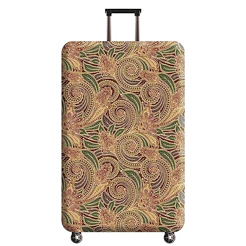 wxlmom Kofferschutzhülle S Braun Grün Waschbar,Suitcase Cover Für Kinder Und Erwachsene,Elastischer Spandex-Koffer-Protector,Koffer-Abdeckungen von wxlmom