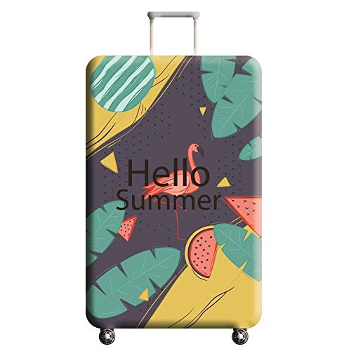 wxlmom Kofferschutzhülle S Flamingo Blätter Waschbar,Suitcase Cover Für Kinder Und Erwachsene,Elastischer Spandex-Koffer-Protector,Koffer-Abdeckungen von wxlmom