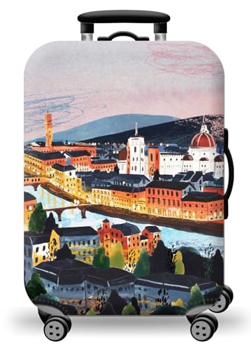 wxlmom Kofferschutzhülle S Gebäude Waschbar,Suitcase Cover Für Kinder Und Erwachsene,Elastischer Spandex-Koffer-Protector,Koffer-Abdeckungen von wxlmom