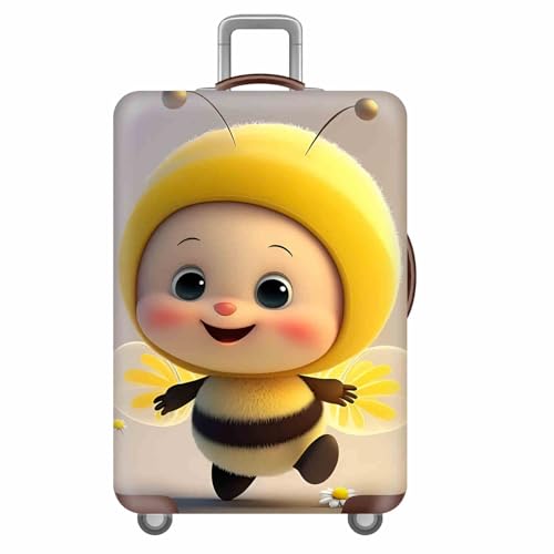 wxlmom Kofferschutzhülle S Gelb Waschbar,Suitcase Cover Für Kinder Und Erwachsene,Elastischer Spandex-Koffer-Protector,Koffer-Abdeckungen von wxlmom